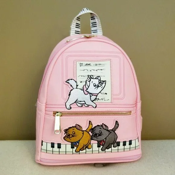 Loungefly Disney The Aristocats Cats Pink Piano Marie Mini Backpack NWT Loungefly Disney The Aristocats Cats Pink Piano Marie Mini  main image 2